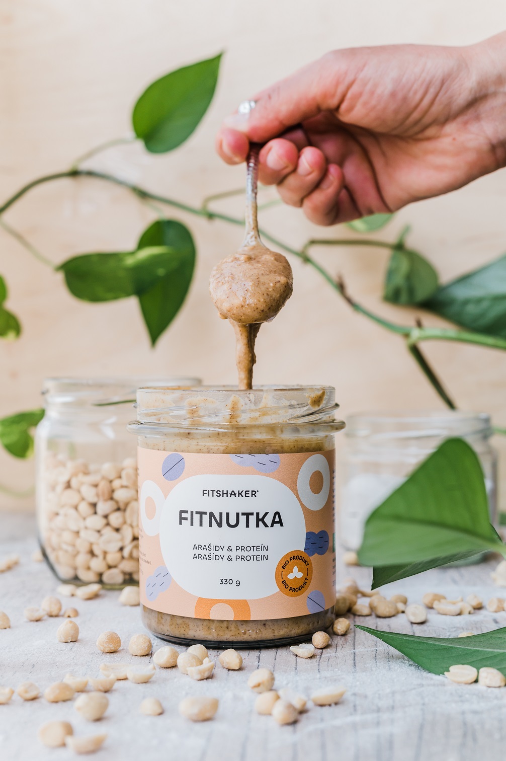 Fitnutka Arašidy Protein arasidove maslo s kuskami arasidov