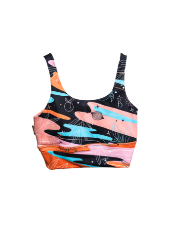 abraka crop top cierny