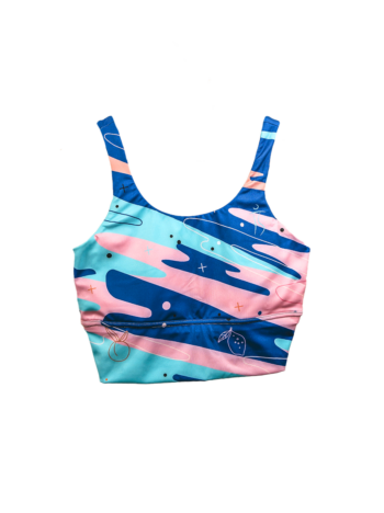 abraka crop top modry