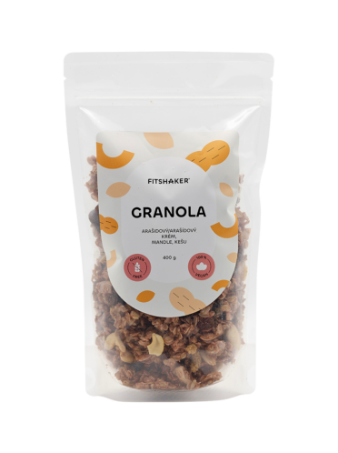 Granola arašidový krém, mandle, kešu