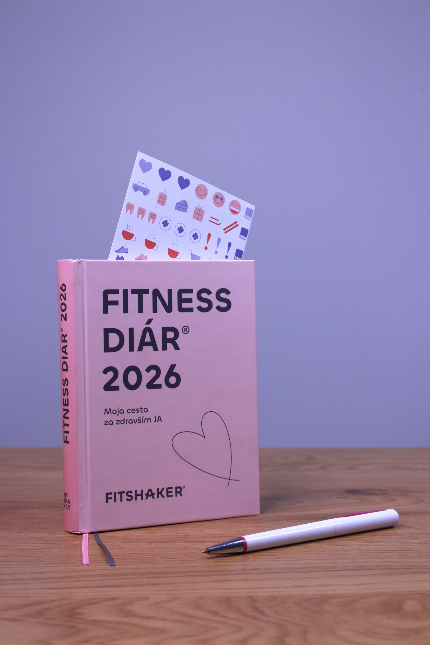 Fitness diár a nálepky nalepky v diari