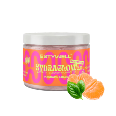 Elektrolyty HYDRAGLOW 2.0 Estywell 300 g – Mandarínka & Bazalka